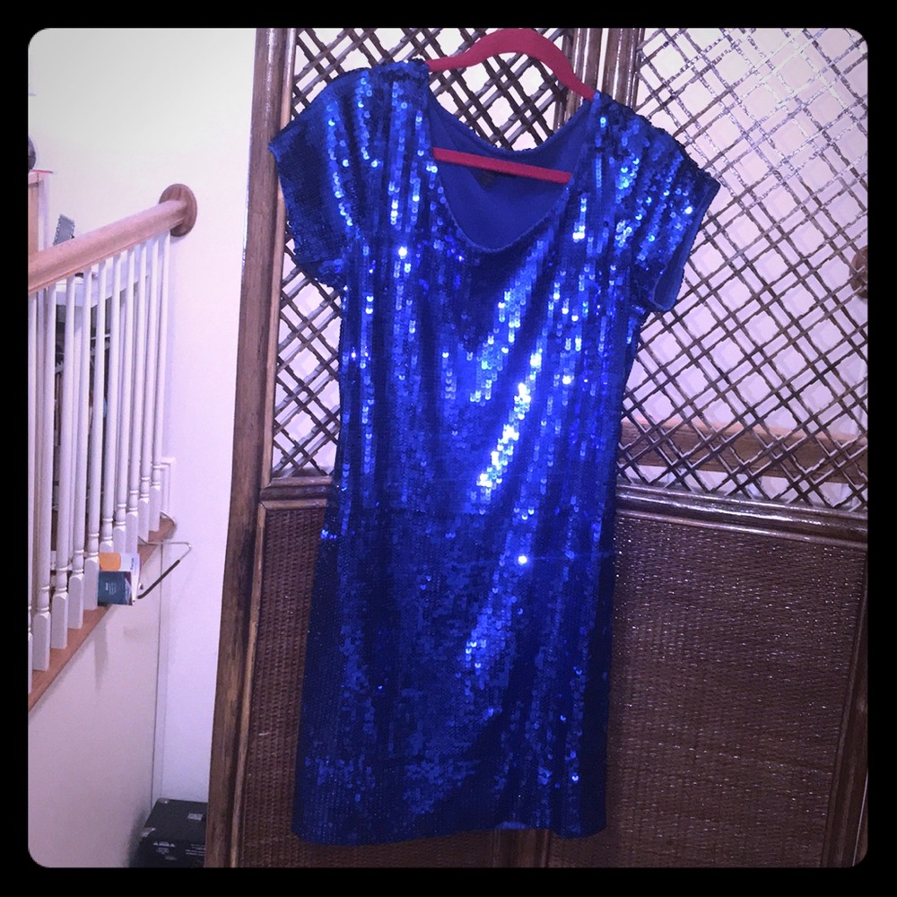 Betsey Johnson Blue cobalt sequin dress